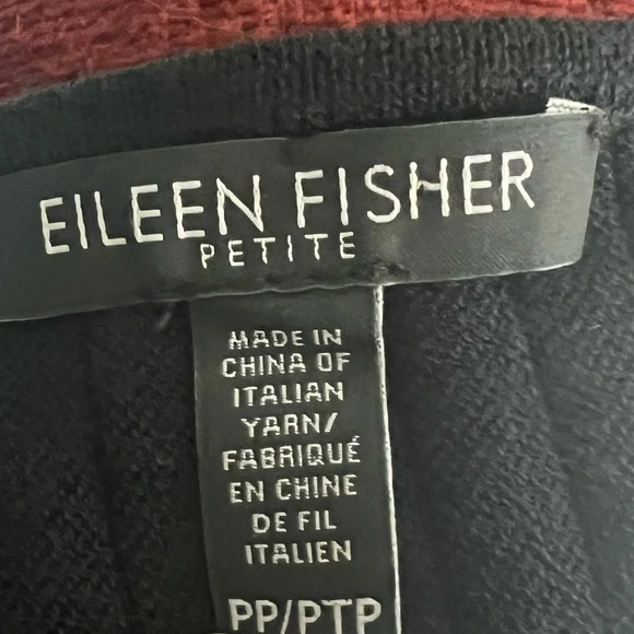 NWOT Eileen Fisher Washable Wool Scoop Neck Dress Black Minimalist Casual Women - Picture 5 of 10